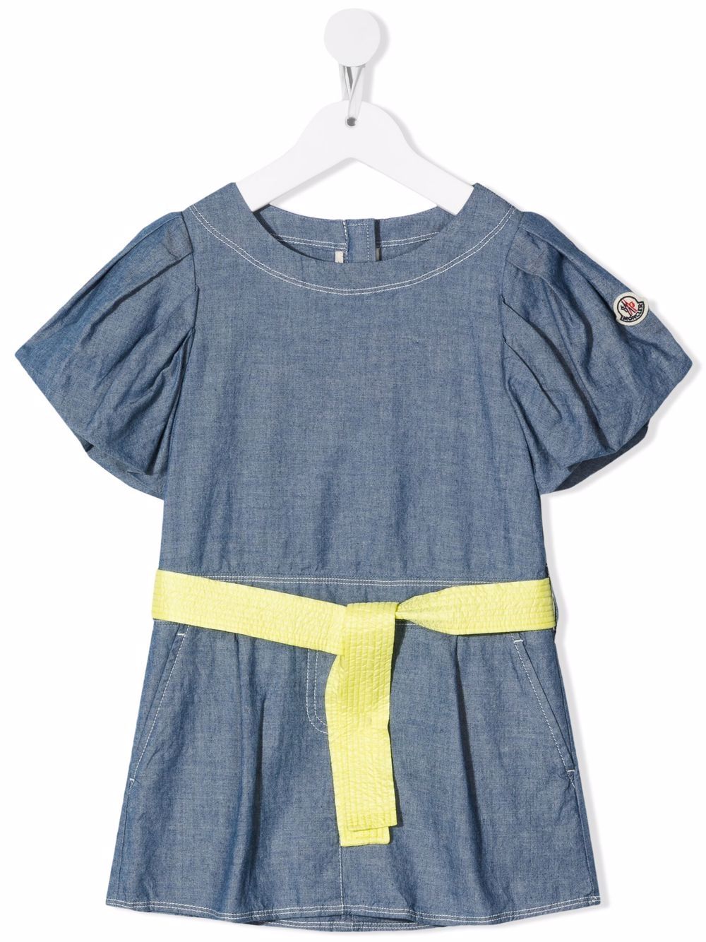 Tie-waist chambray dress - Blue