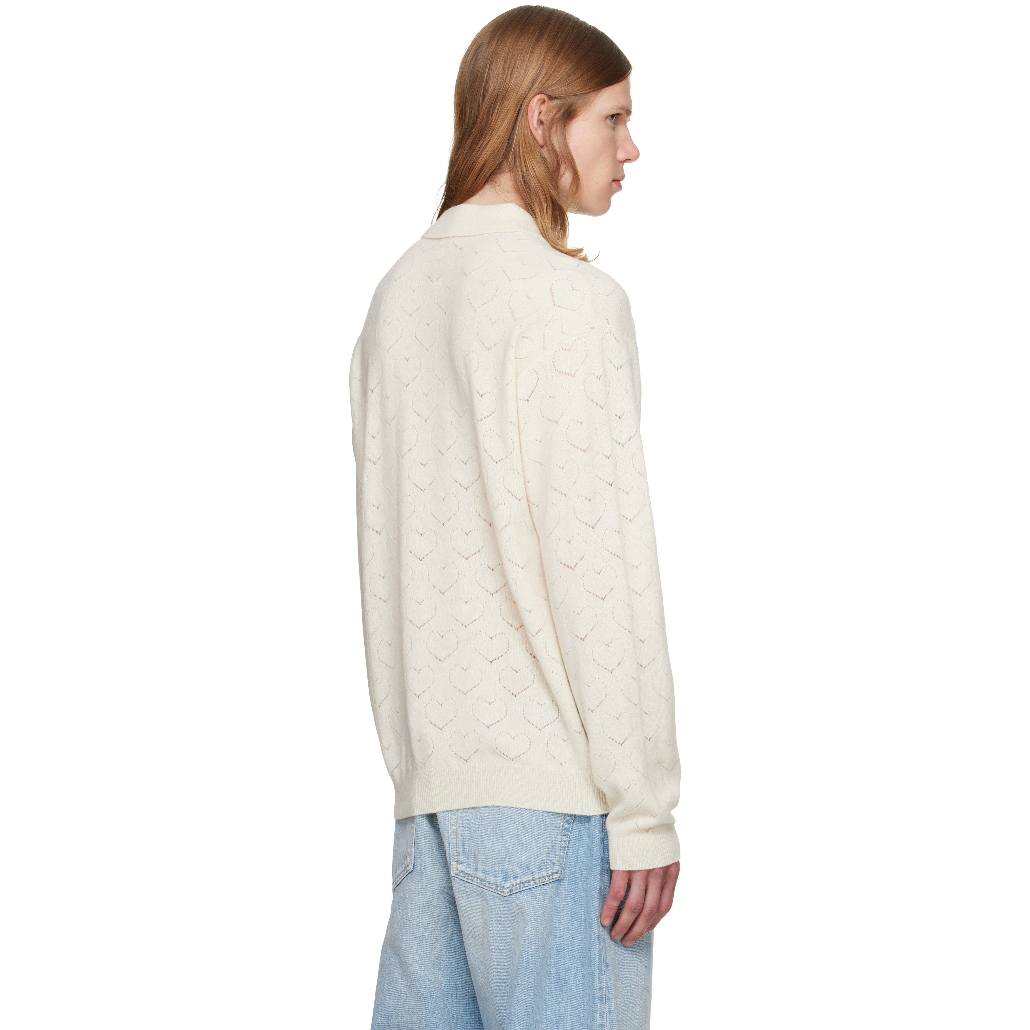Off-White Eyelet Polo