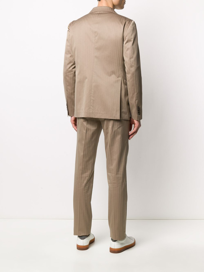 Beige Single-breasted two piece suit