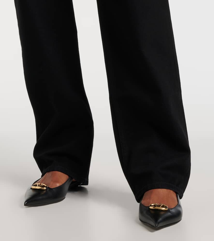 High-rise straight jeans