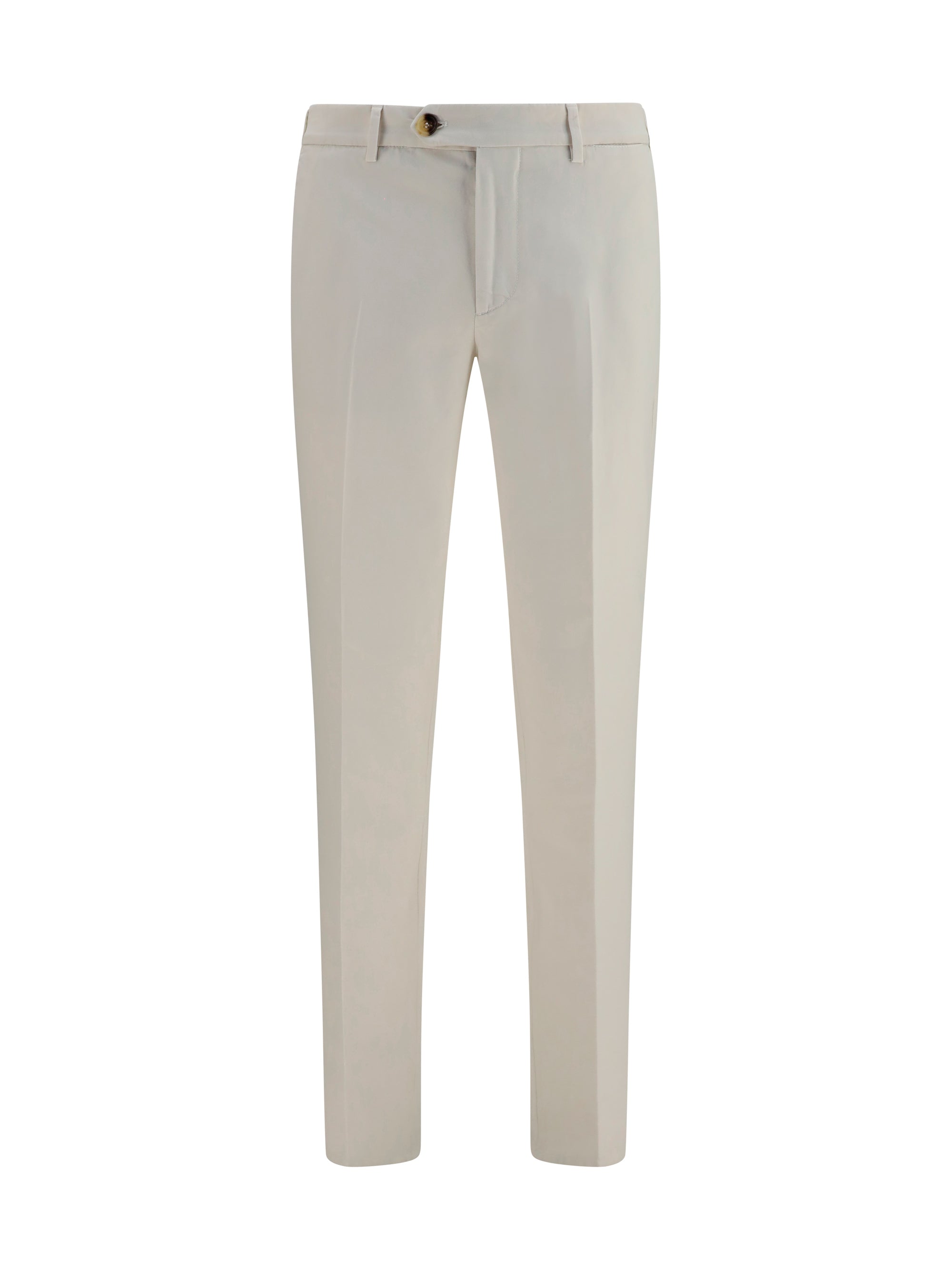 Dyed Cotton Trousers — White