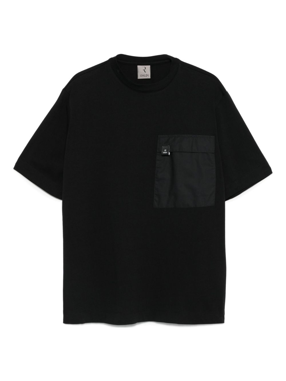 Patch-pocket cotton T-shirt - Black