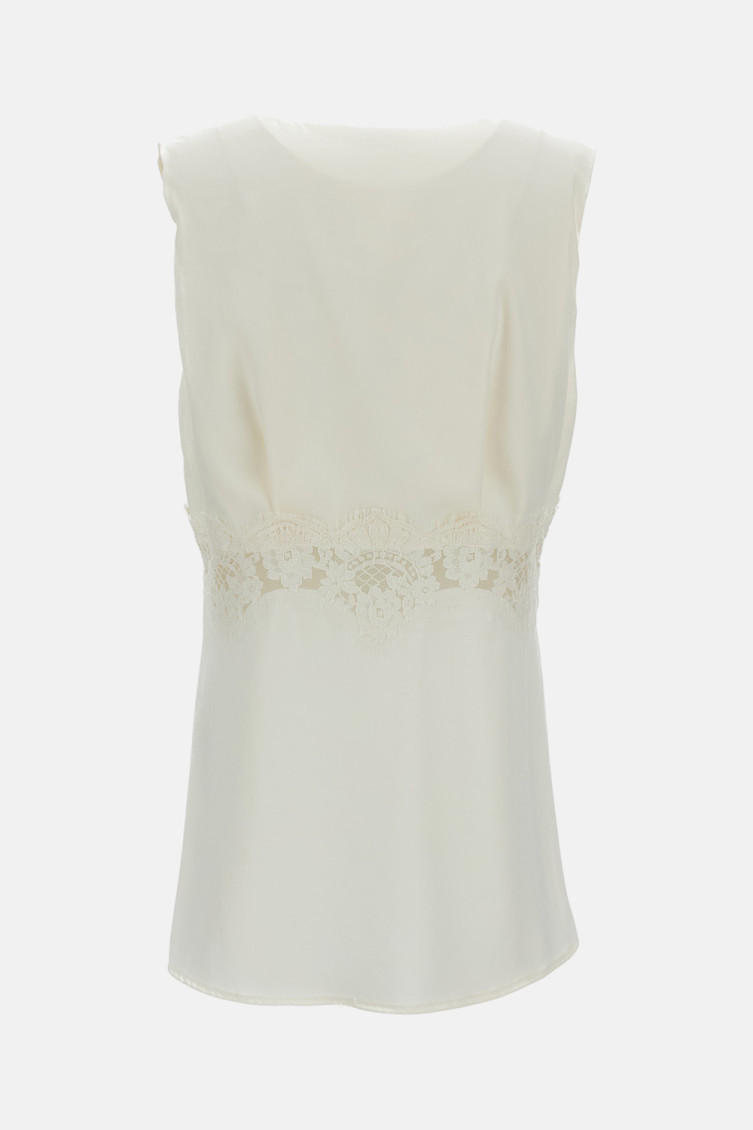 White Sleeveless Top