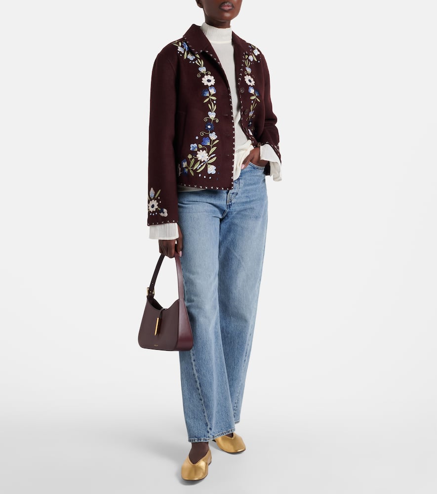 Jude embroidered wool-blend jacket