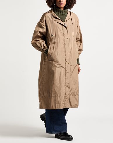 Woman Coat Taupe Size 4 Polyester