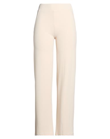 Woman Pants Beige Size 6 Polyester, Elastane