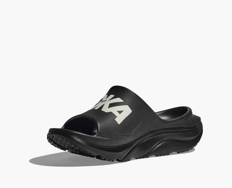 HOKA Ora Athletic Slide Shoes in Black/White