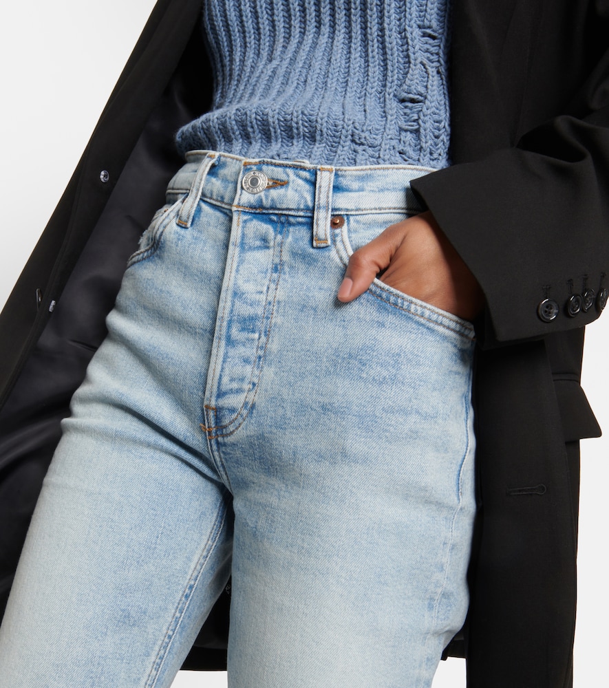 Re/Done 70s high-rise split-hem bootcut jeans