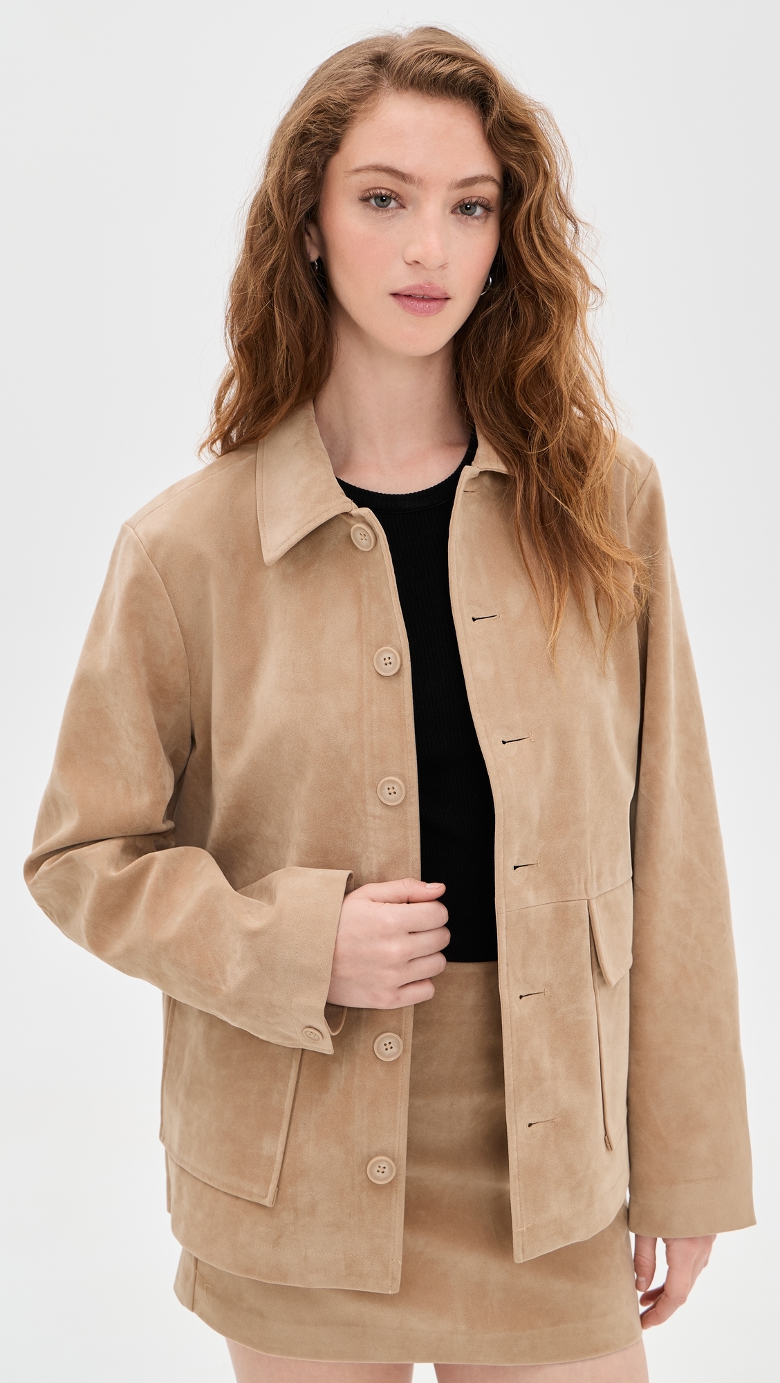 The Vegan Suede Chore Coat Camel