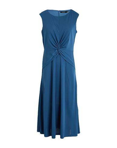 Twist-front Jersey Dress Woman Midi dress Slate blue
