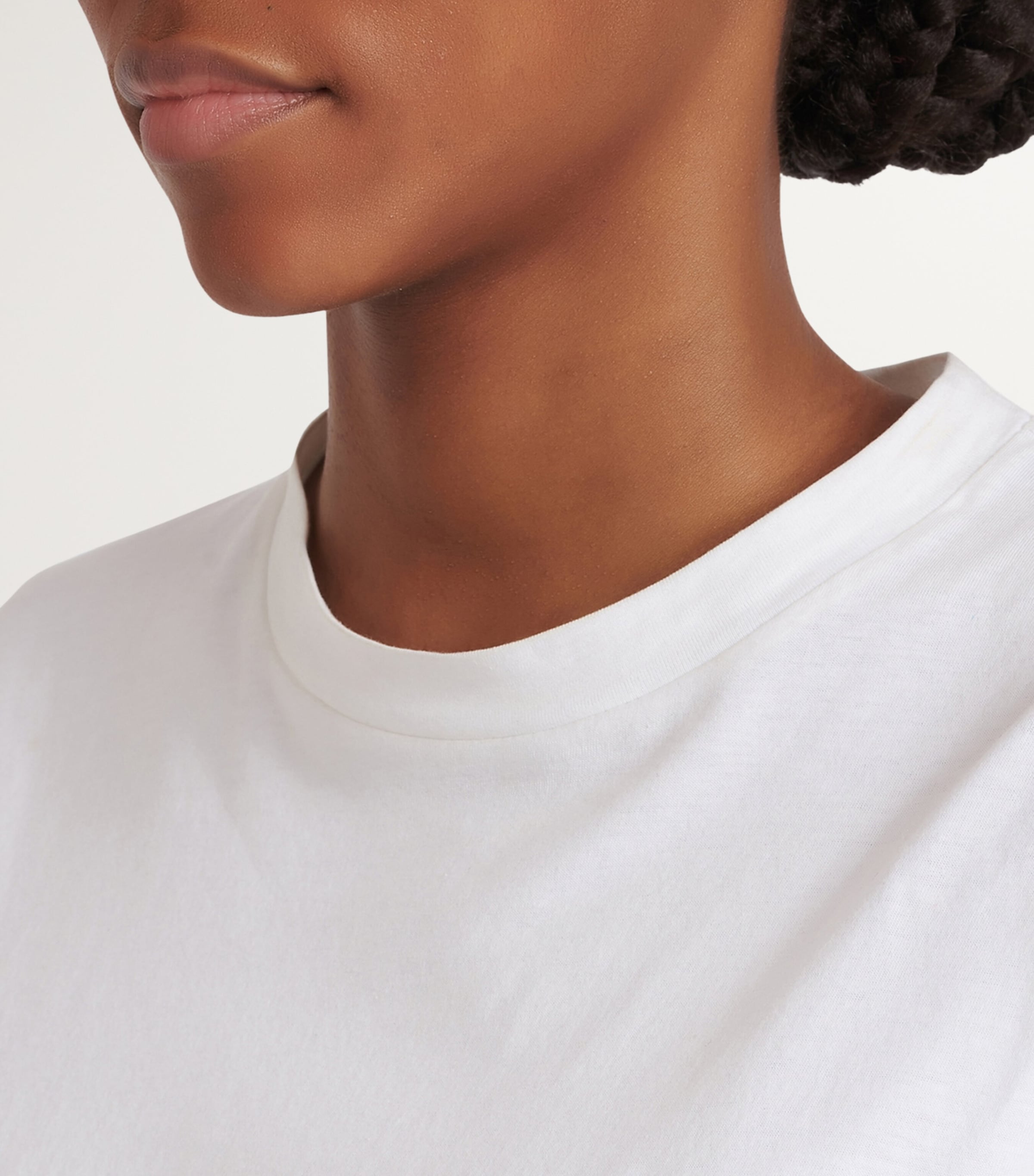 Cropped Flocked-Logo T-Shirt