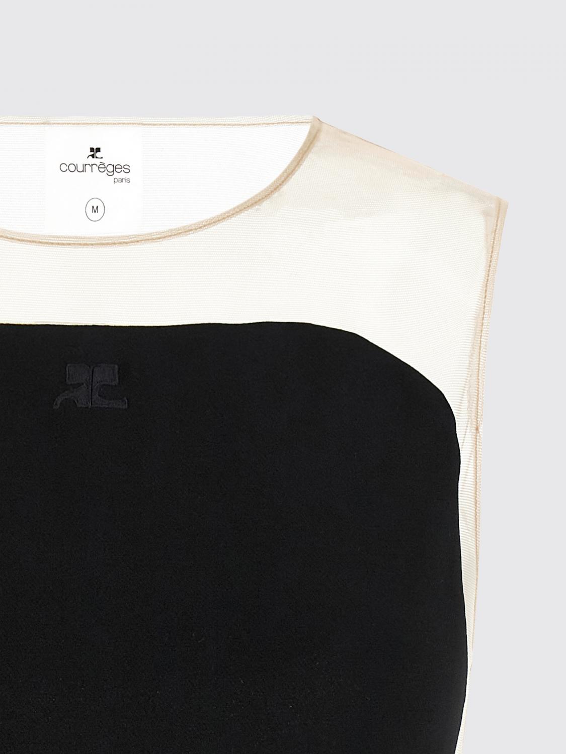 COURRÈGES Top Woman color Black