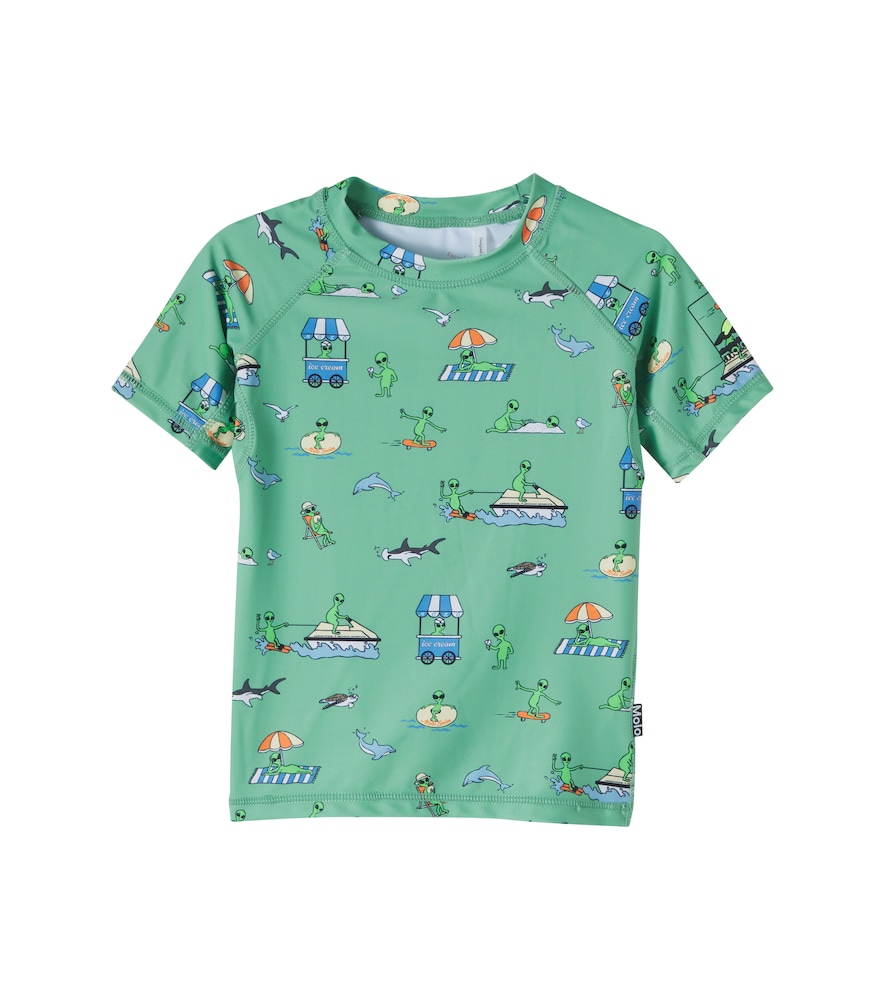 Neptune printed rashguard top
