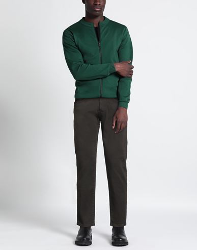 Man Pants Dark brown Size 33 Cotton, Elastane