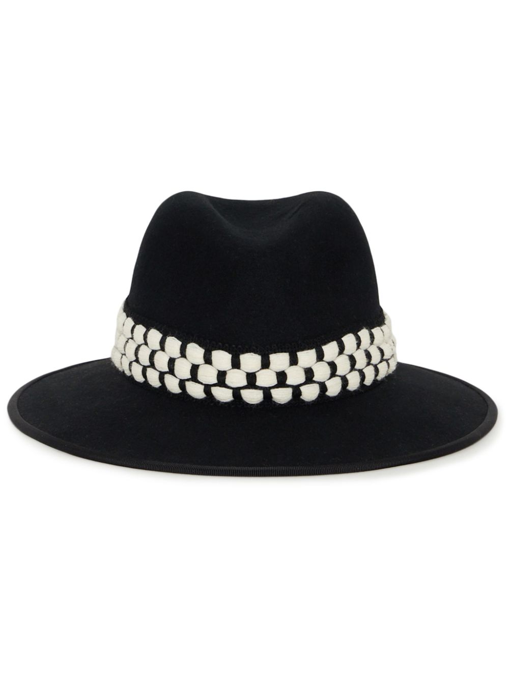 Christopher ribbon-band fedora - Black