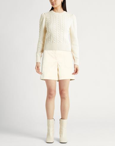 Woman Shorts & Bermuda Shorts Beige Size 4 Cotton, Elastane
