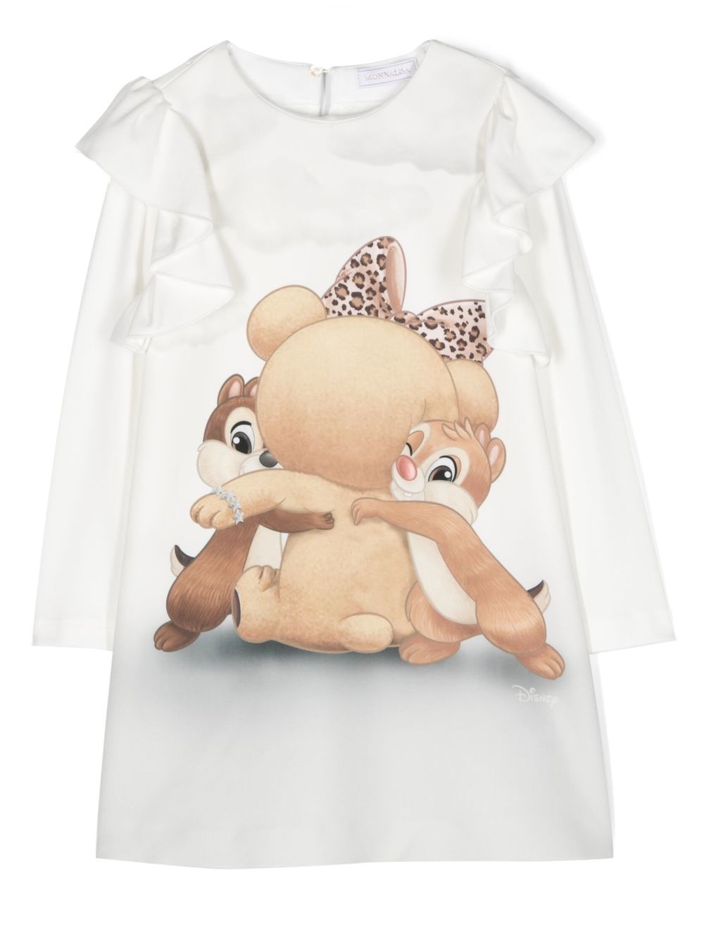 Animal print T-shirt dress - White