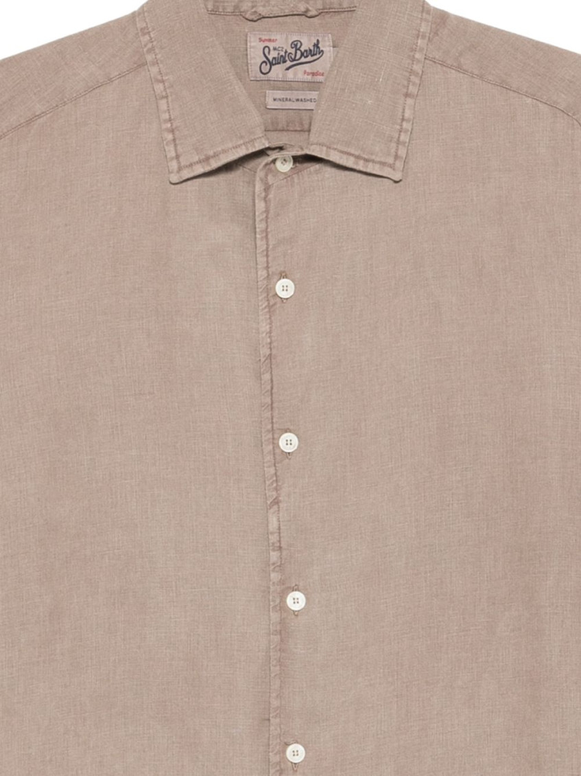 Beige Regular Fit Shirt