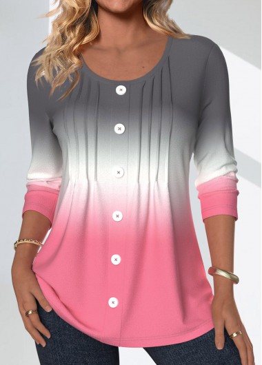 Modlily Pink Ombre T Shirt
