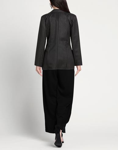 Woman Blazer Black Size M Polyester, Viscose, Elastane, Lurex