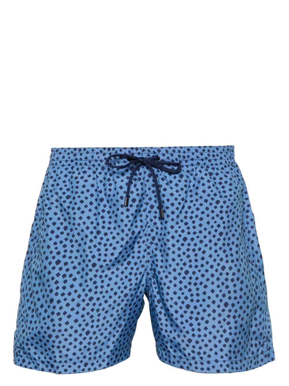 Polka-dot print swim shorts - Blue