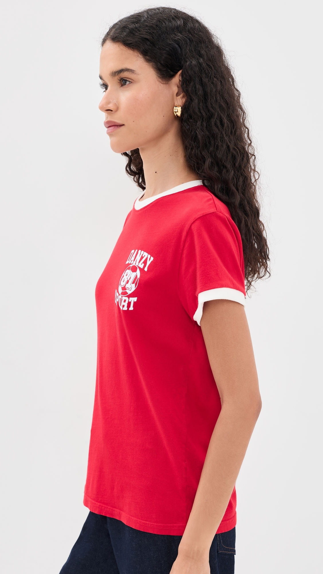Vintage Fit Style Soccer Jersey Red