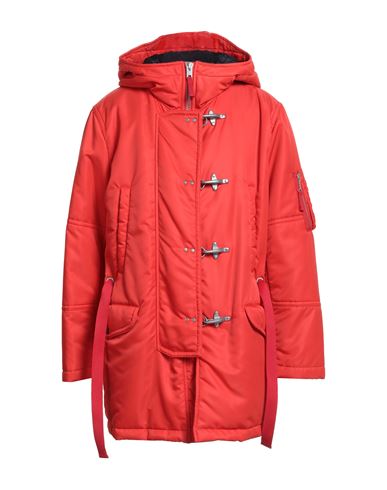 Man Coat Tomato red Size S Polyamide