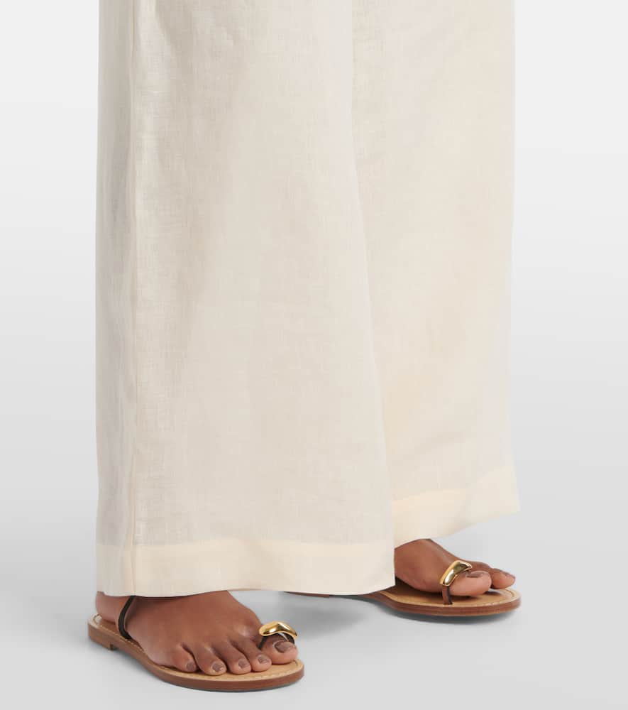 Select linen wide-leg pants