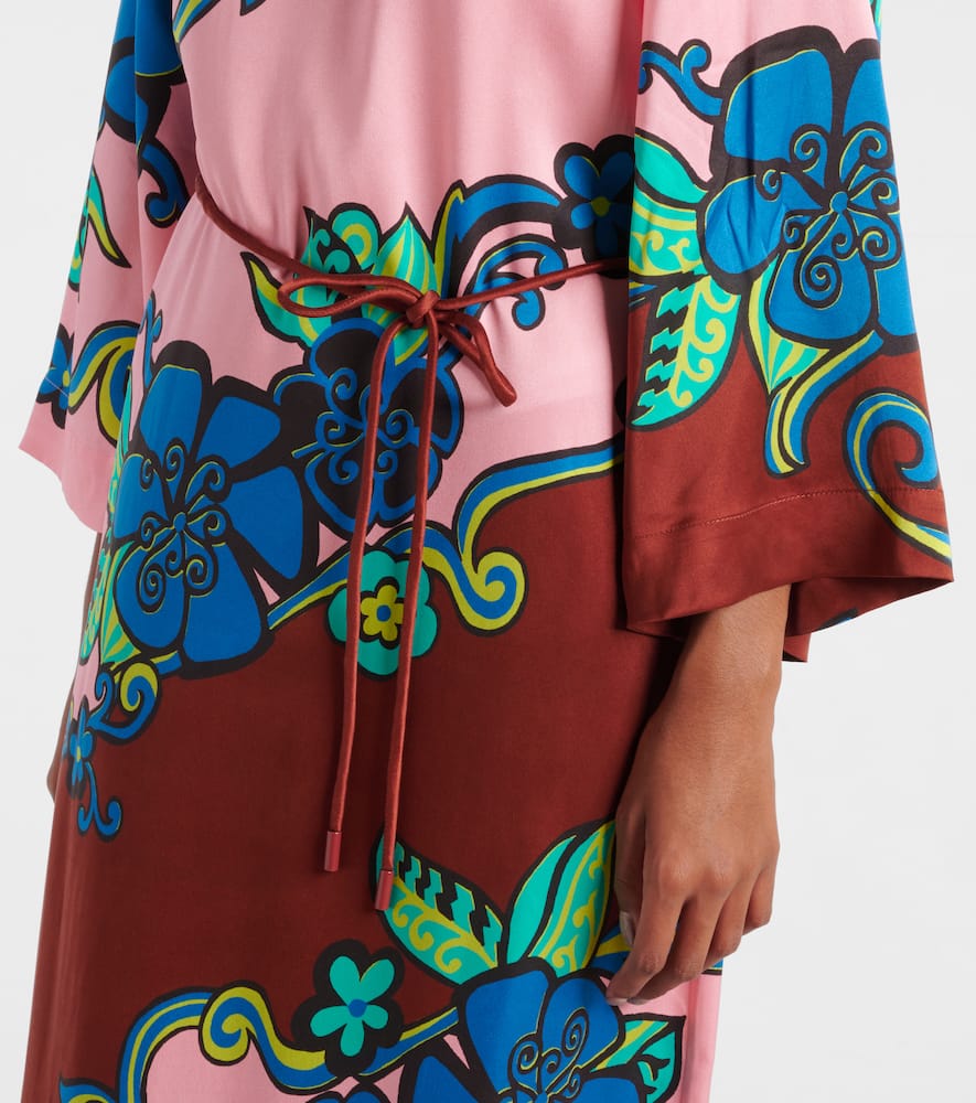 Alémais Printed silk satin maxi dress