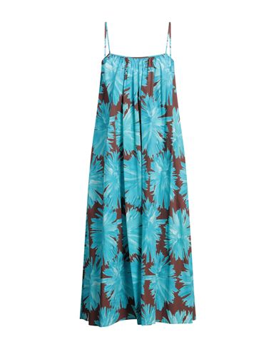 Liviana Conti Woman Midi dress Azure Size 2 Cotton, Elastane