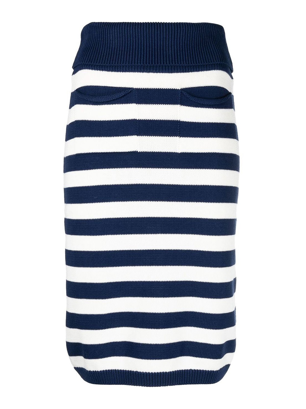 Striped long cotton skirt