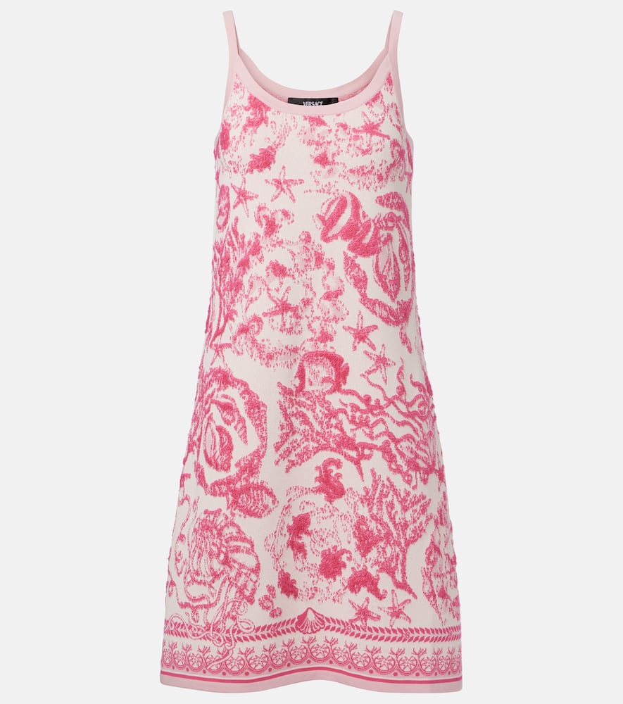 Underwater Barocco terry jacquard minidress