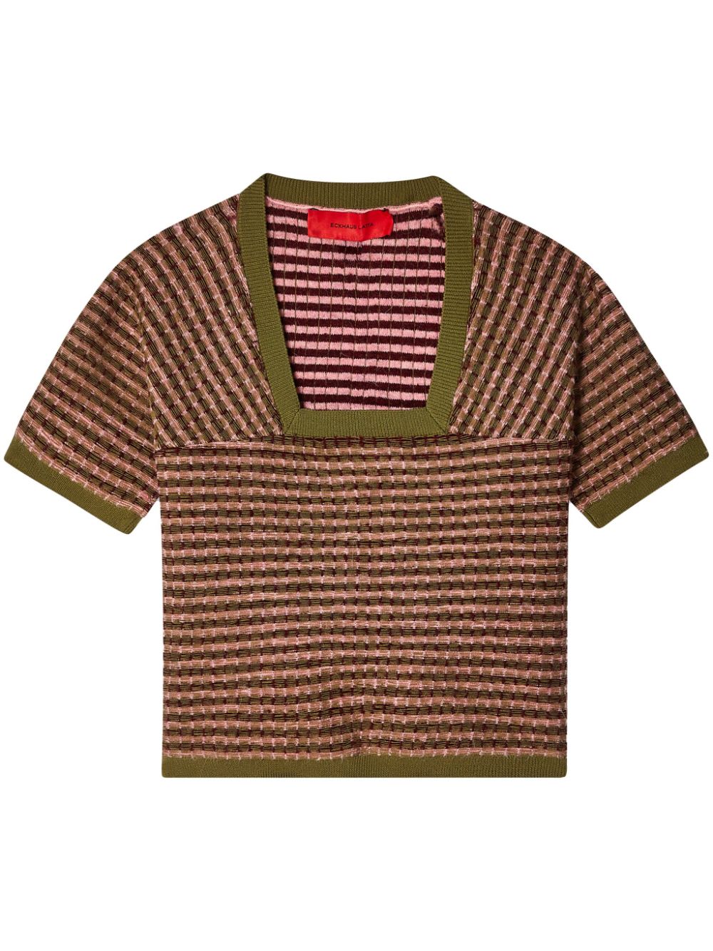 Amoretto square-neck T-shirt - Multicolour