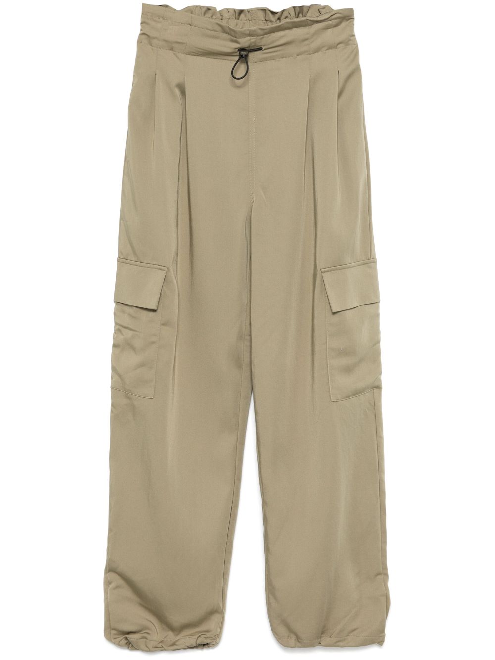 Pleat-detail trousers - Green