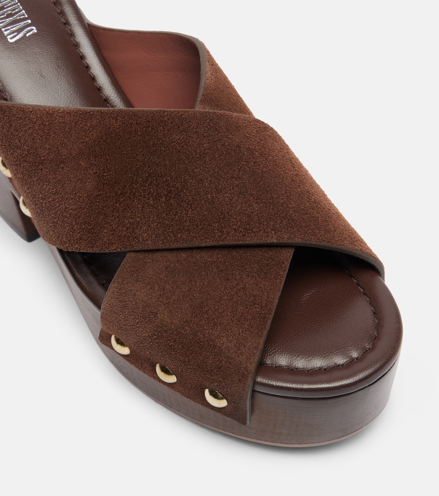 Marisol suede platform mules
