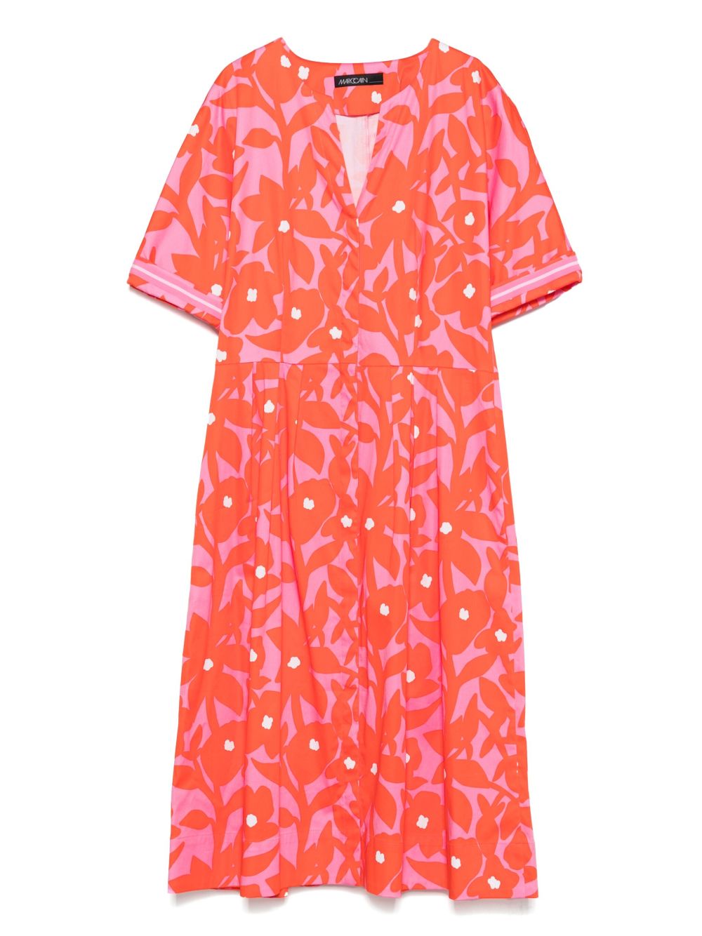 MARCCAIN floral-print midi dress - Orange