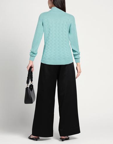 Woman Turtleneck Turquoise Size S Merino Wool