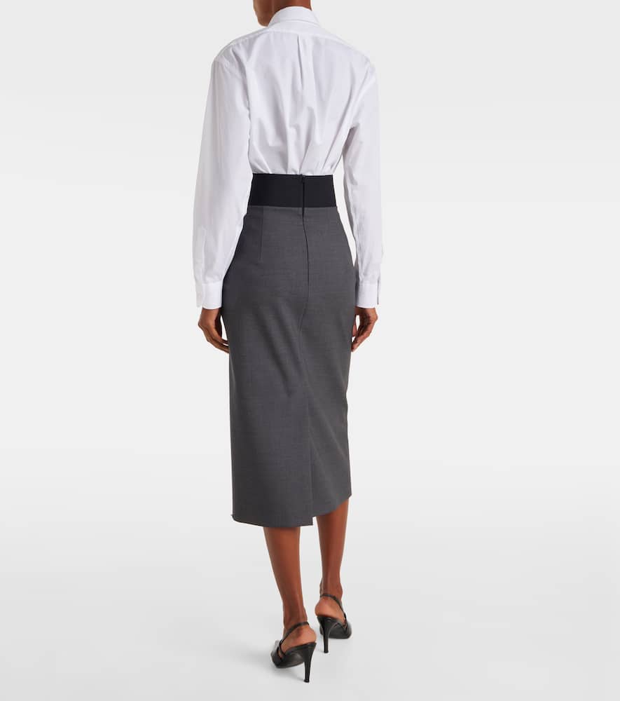 Finire virgin wool pencil skirt