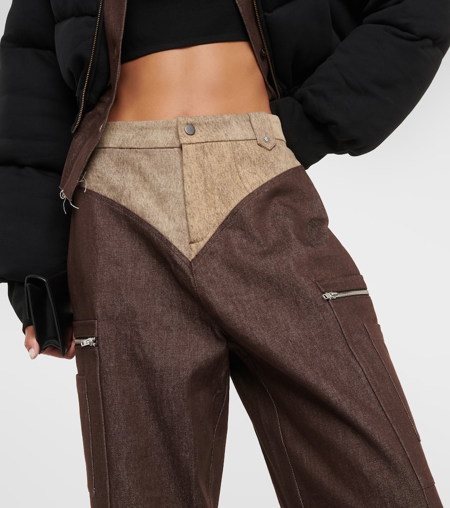 Didu High-rise wide-leg cotton cargo pants