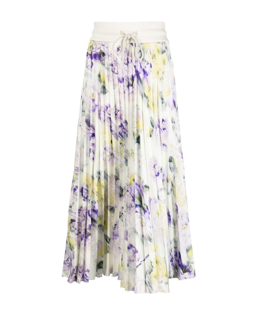 Drawstring pleated skirt