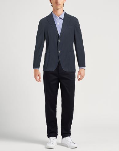 Man Blazer Midnight blue Size 36 Cotton, Elastane