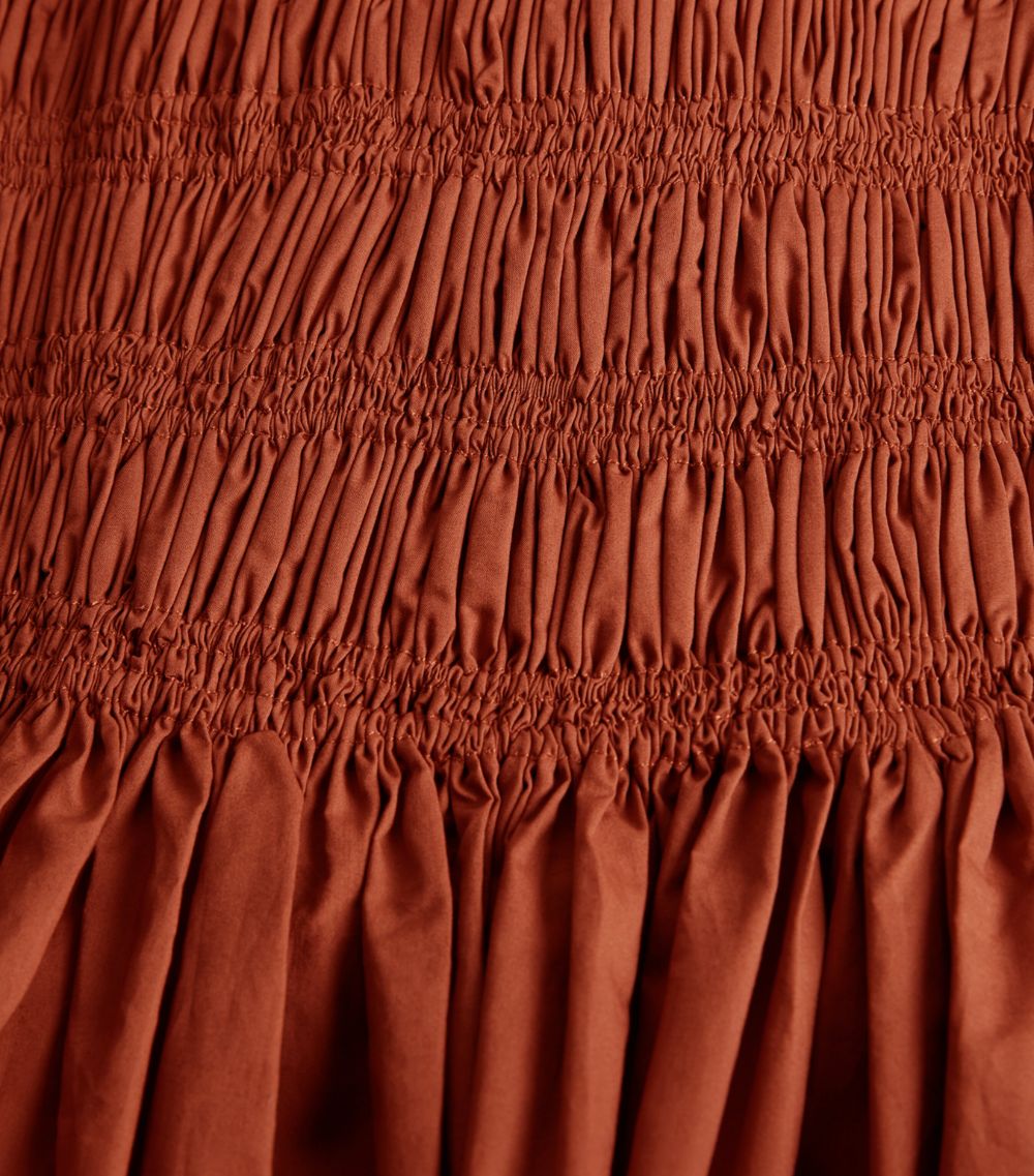 Shirred Midi Dress
