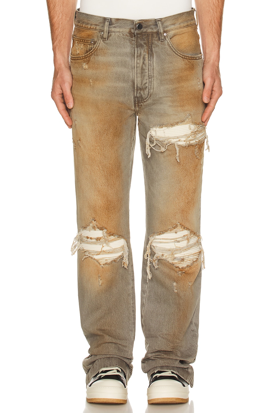 Amiri Straight Flare Jean in Rust Indigo - Blue. 32 also , 33