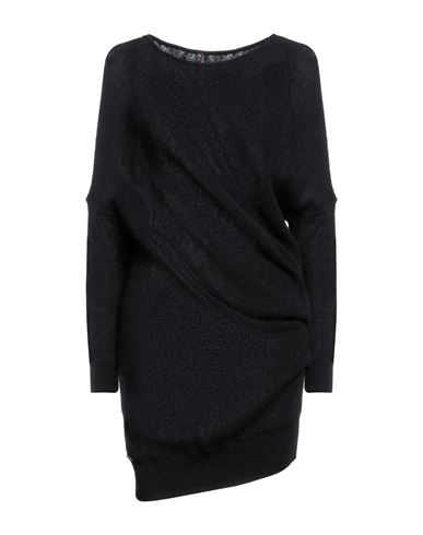 Woman Mini dress Black Size M Alpaca wool, Polyamide, Virgin Wool