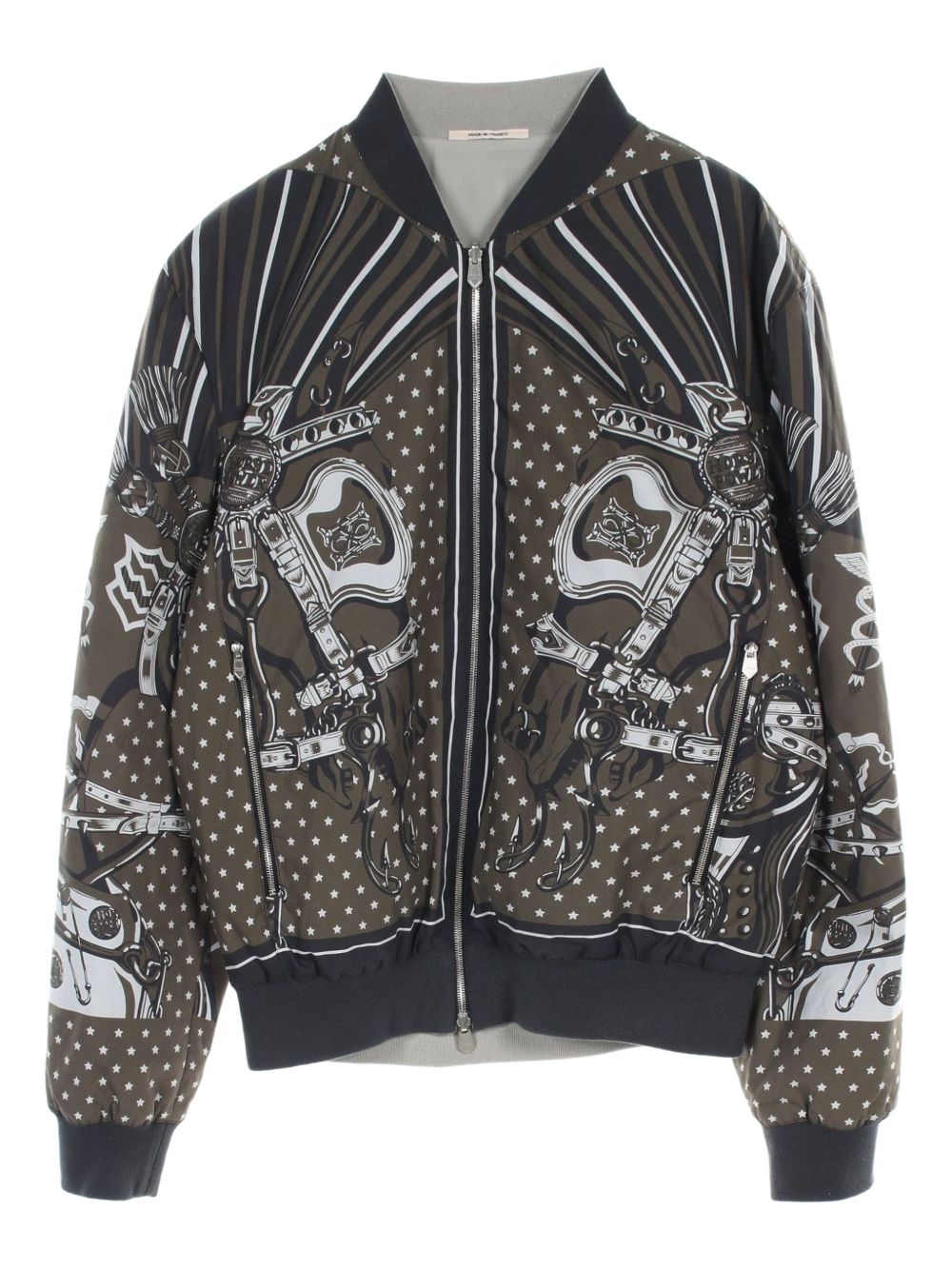 2010s Cheval bandana-print bomber jacket - Grey