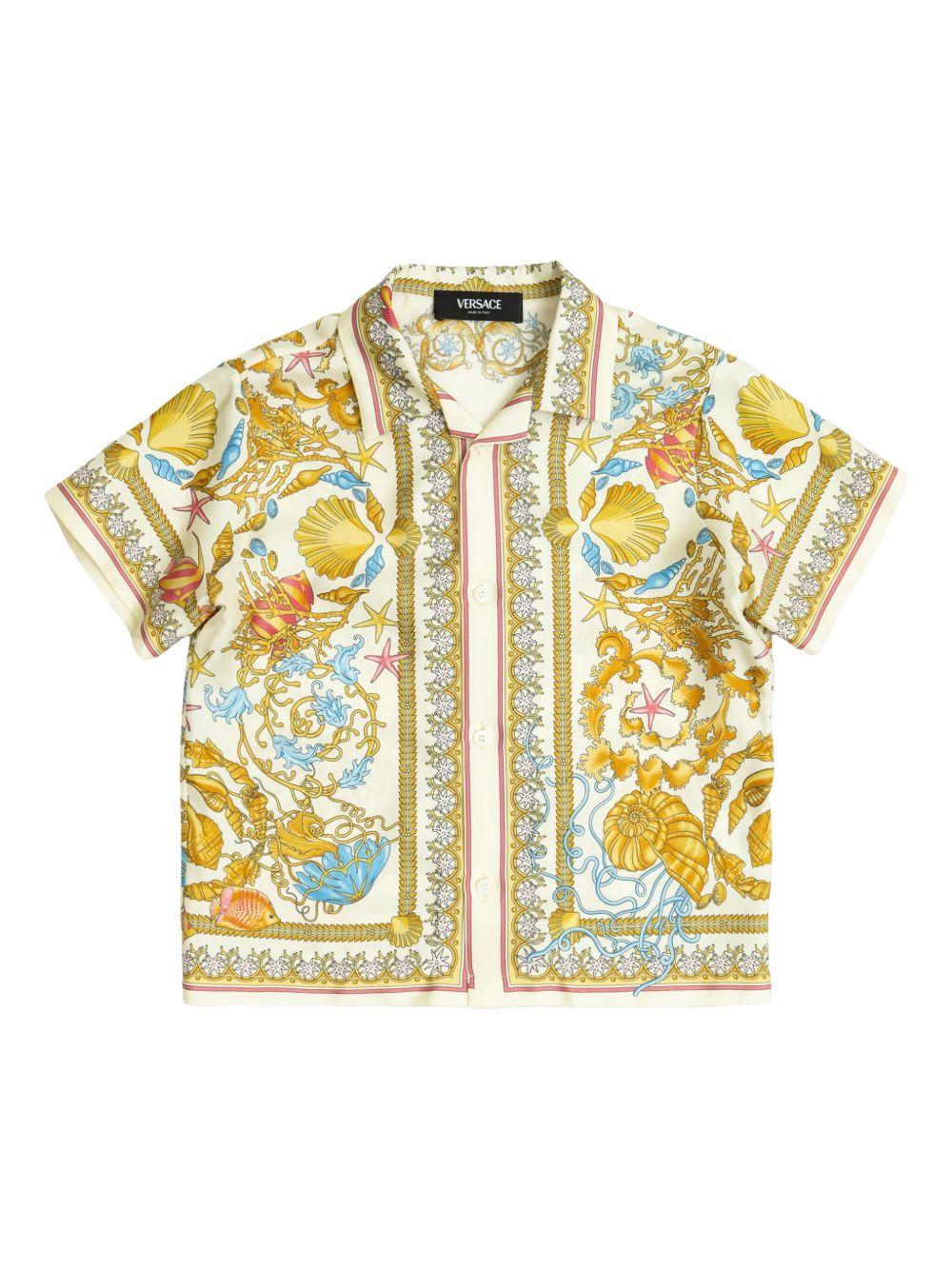 Versace Kids Underwater Barocco short-sleeve shirt - Green