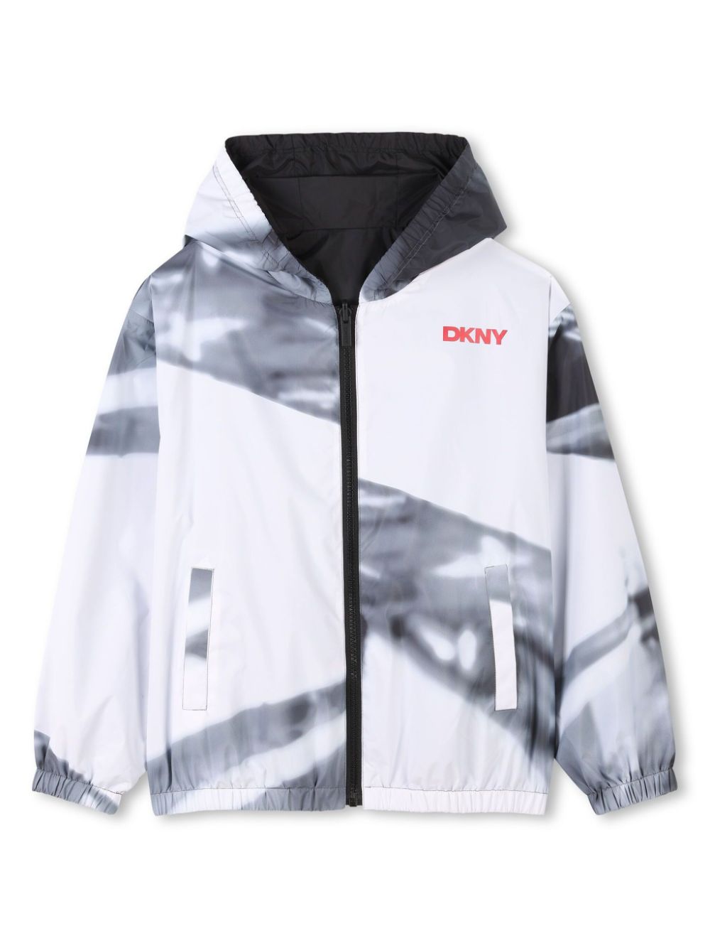 Reversible water-repellent windbreaker - Black