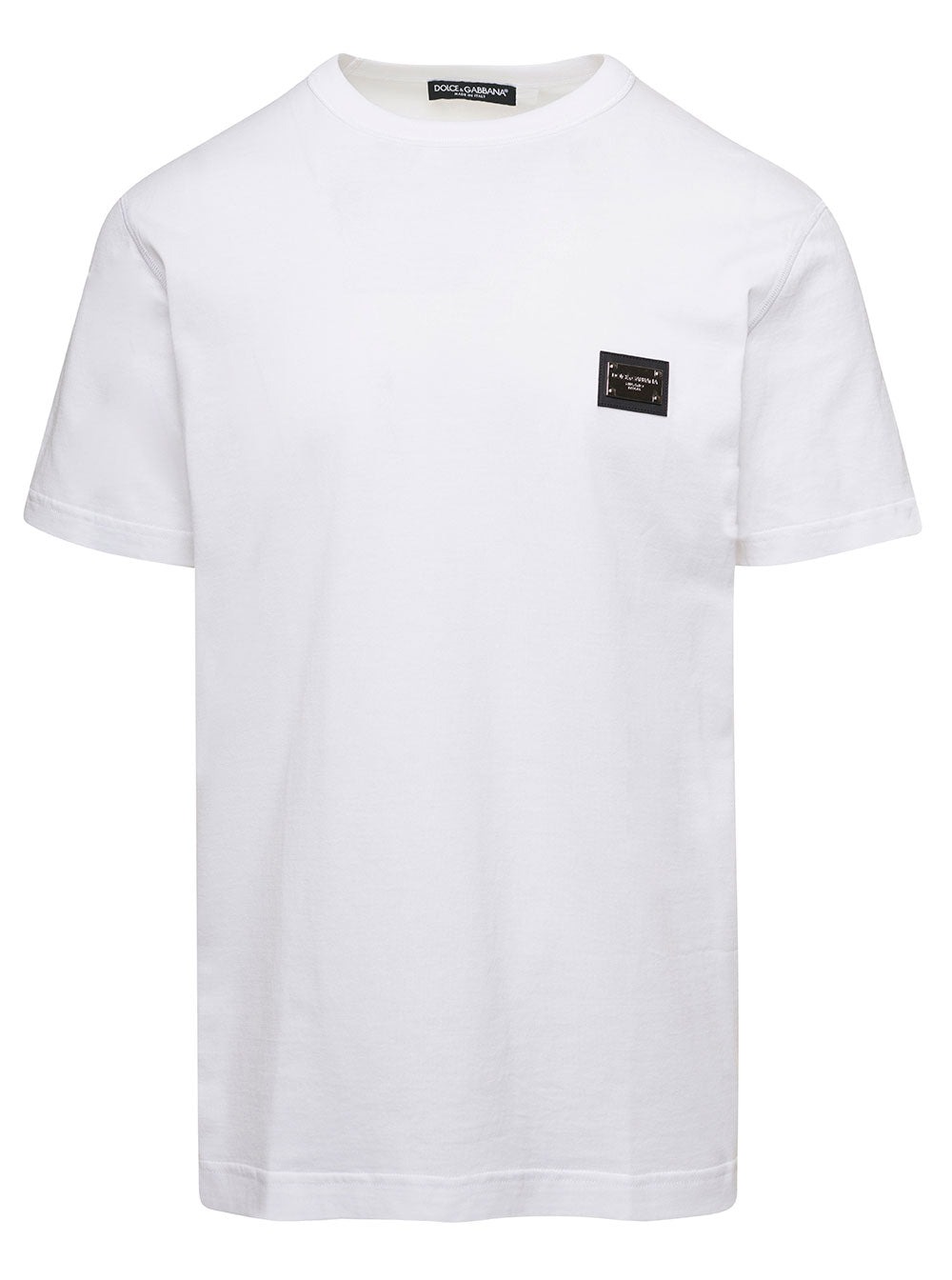 Logo-Embroidered Crew Neck T-Shirt — White