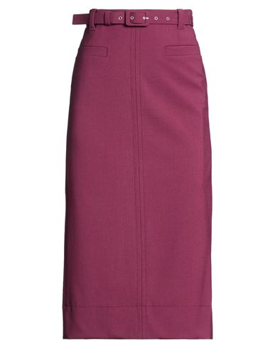 By Slowear Woman Midi skirt Plum Size 6 Virgin Wool, Elastane