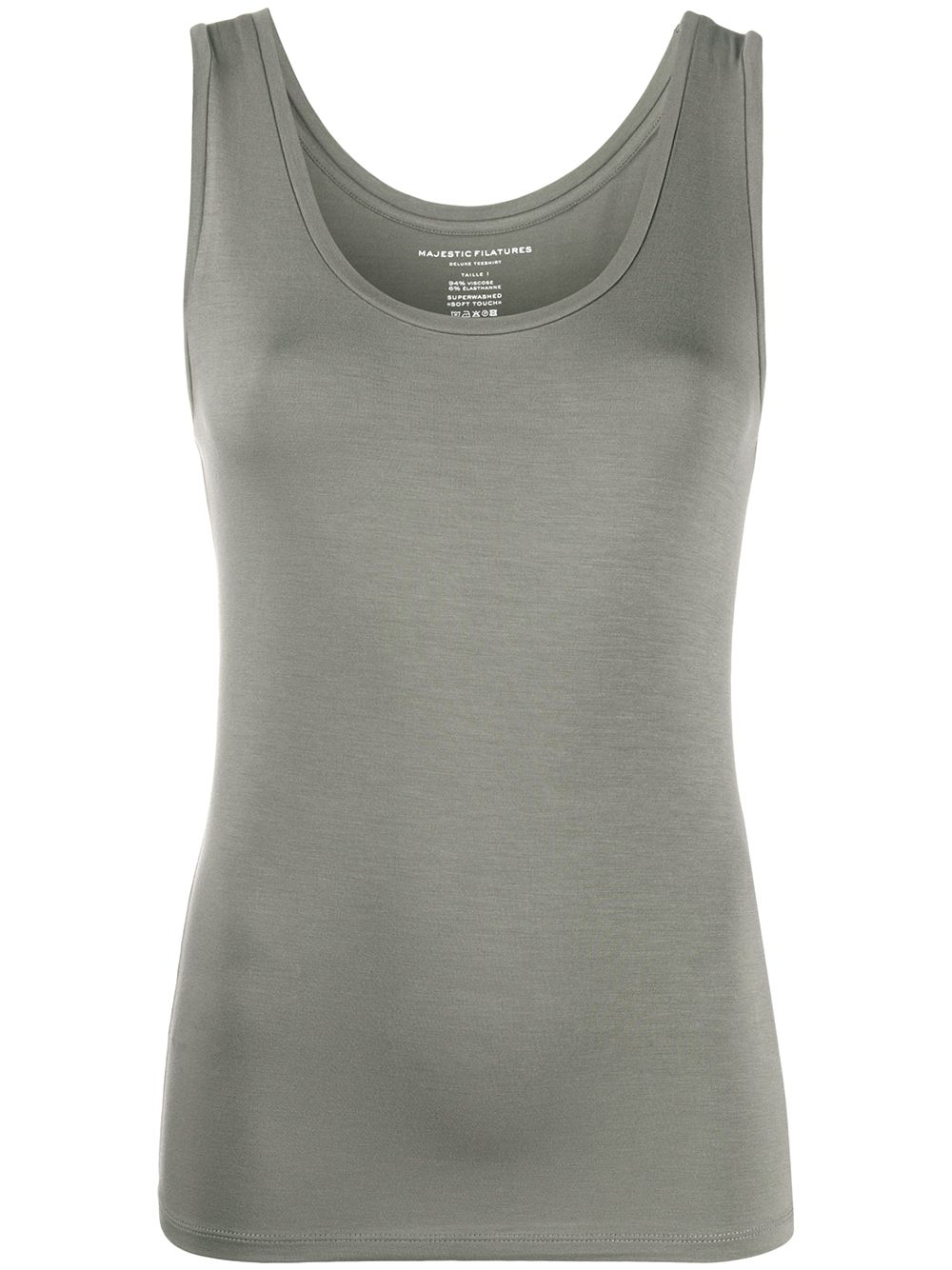 Majestic Filatures plain fitted tank top - Green
